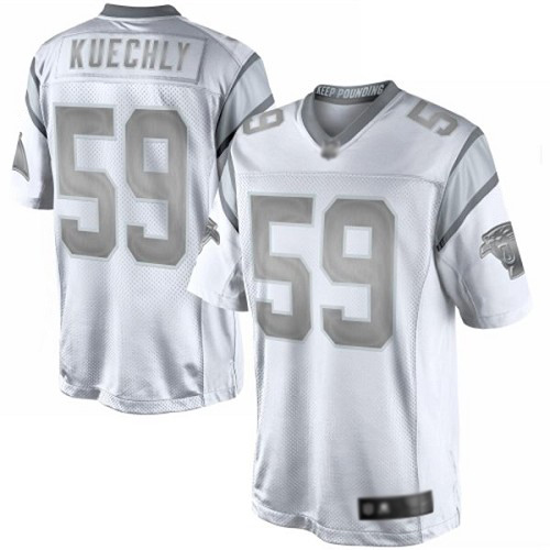 Carolina Panthers Limited White Men Luke Kuechly Jersey NFL Football #59 Platinum